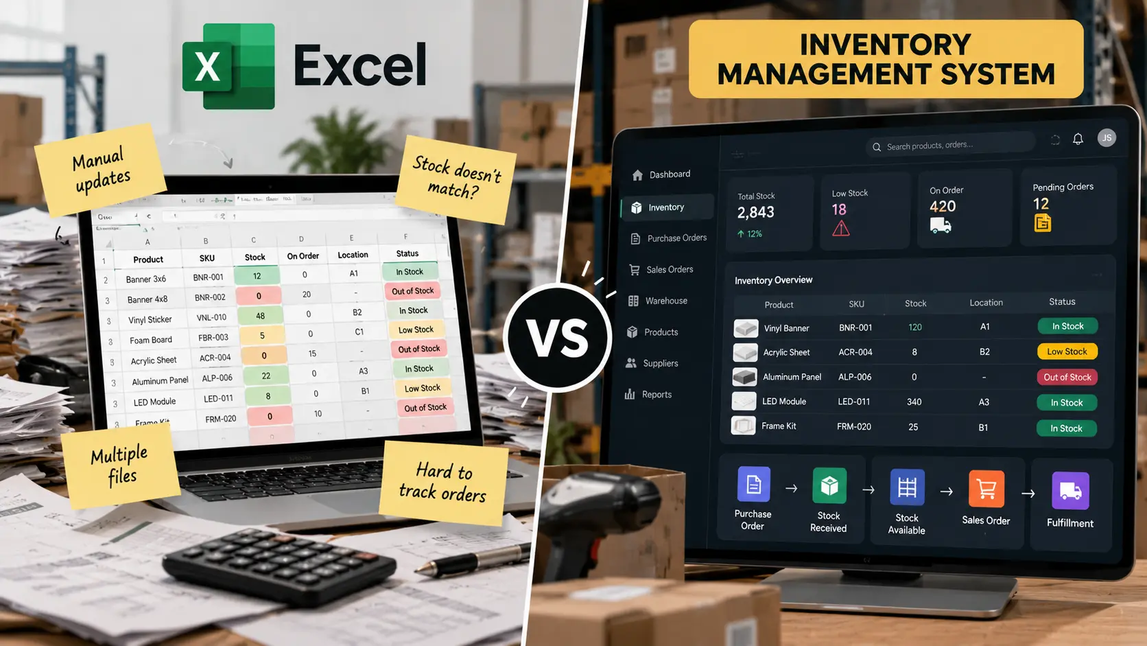 Excel vs Inventory Management Software: What Changes as You Grow?