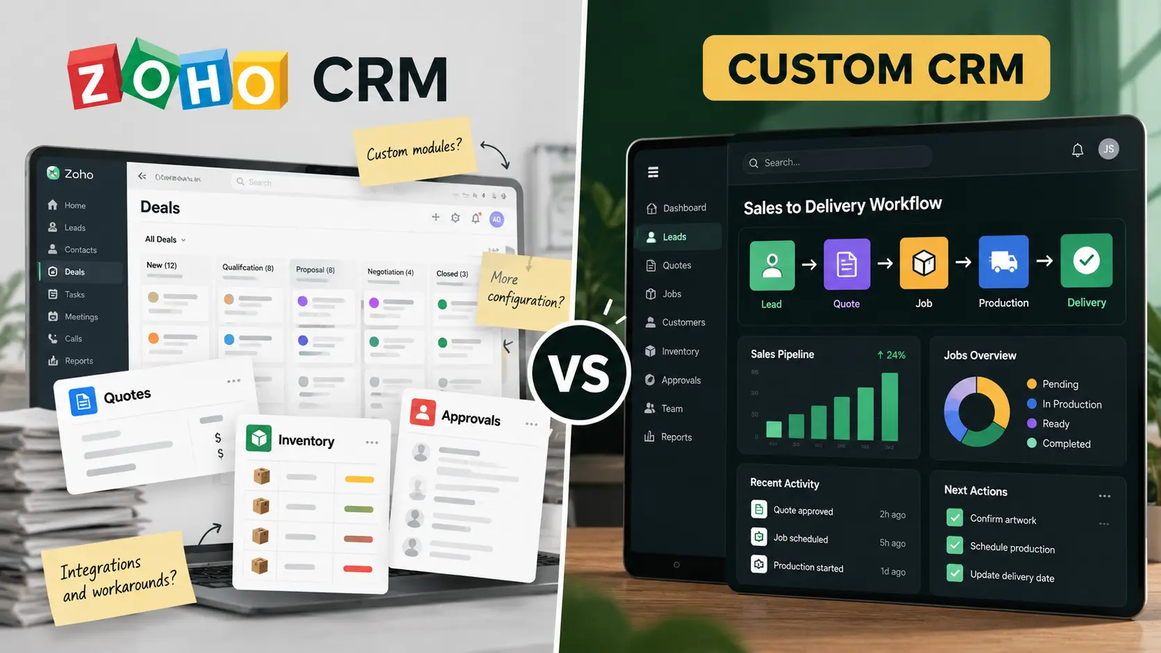 Zoho CRM vs Custom CRM: When Should You Build Your Own?