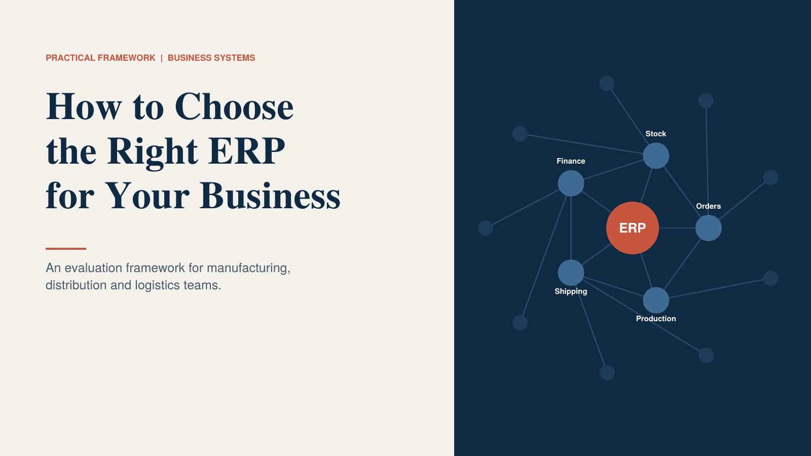 ERP Evaluation Framework: How to Choose the Right ERP for Your Business