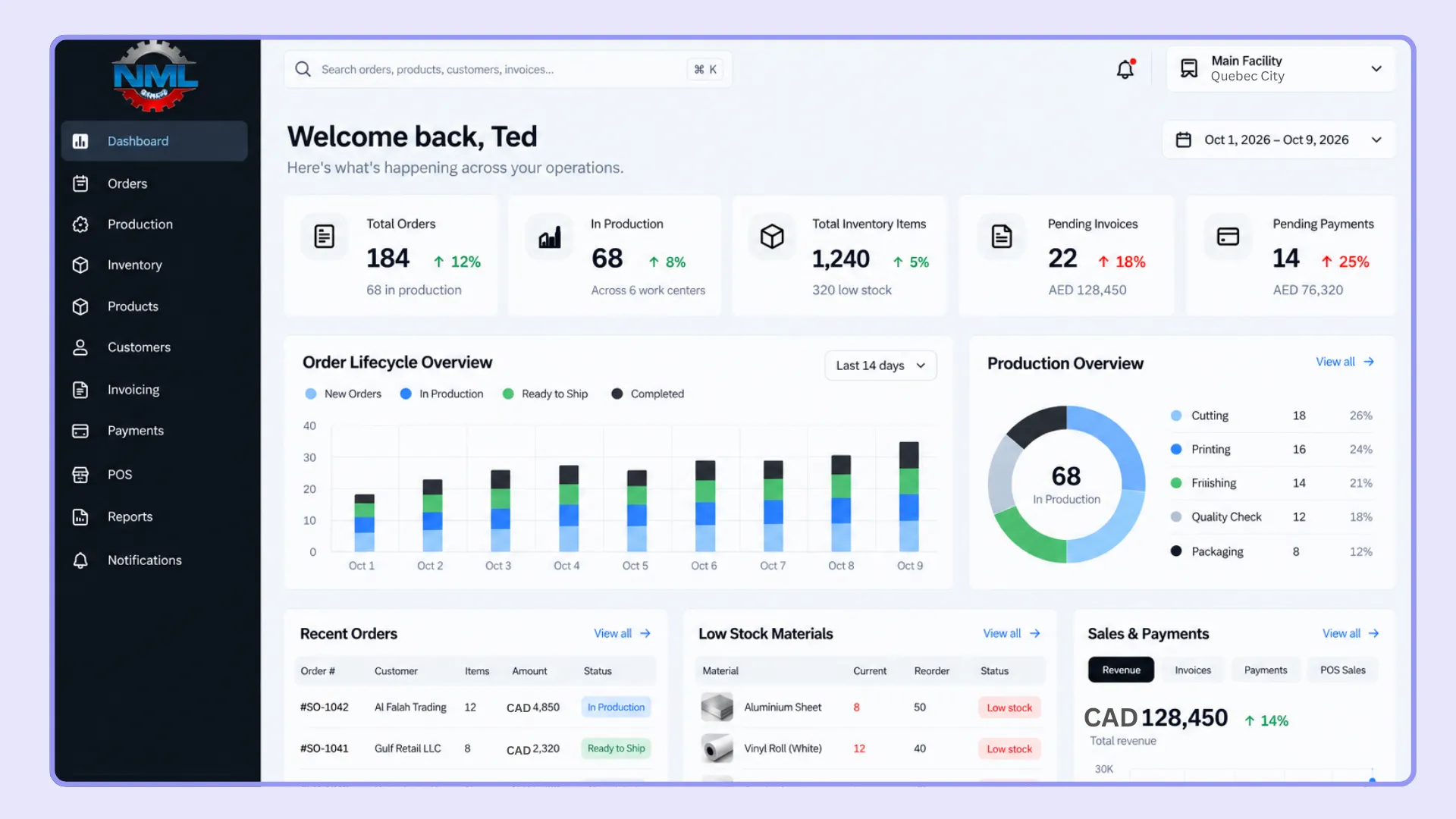 Manufacturing Resource & Operations Platform